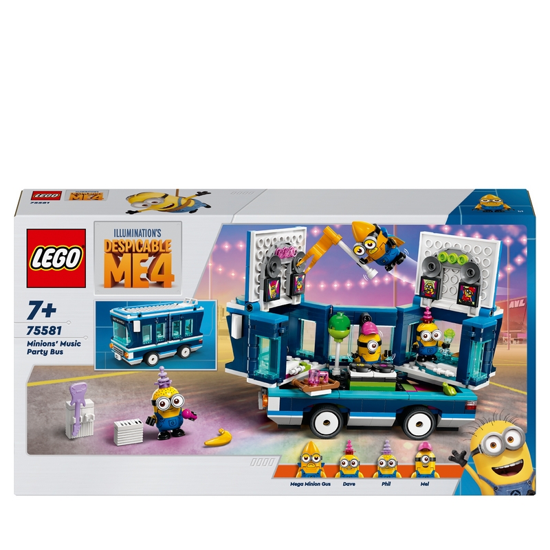 LEGO Minions 75581 Zloduch Ja 4 75581 Mimoni a hudobný párty autobus